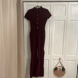 Altr’d StateWomen's Burgundy Jumpsuit